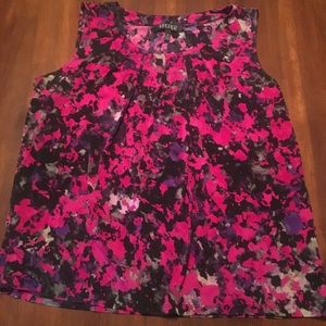 Kasper multi color shell/tank 2X pink and black